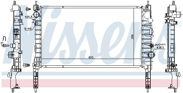 NISSENS 630774 Radiatore, Raffreddamento motore