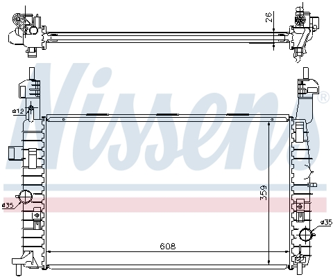 NISSENS 63087A Radiatore, Raffreddamento motore-Radiatore, Raffreddamento motore-Ricambi Euro