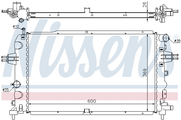 NISSENS 63111A Radiatore, Raffreddamento motore-Radiatore, Raffreddamento motore-Ricambi Euro