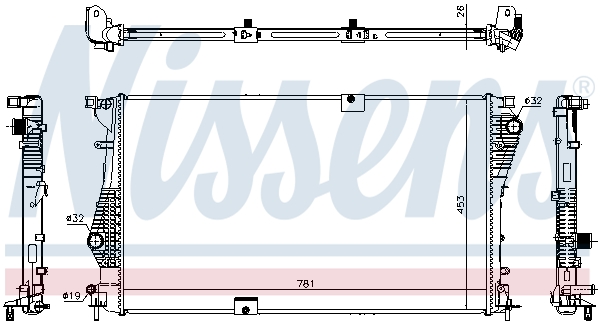 NISSENS 63124 Radiatore, Raffreddamento motore