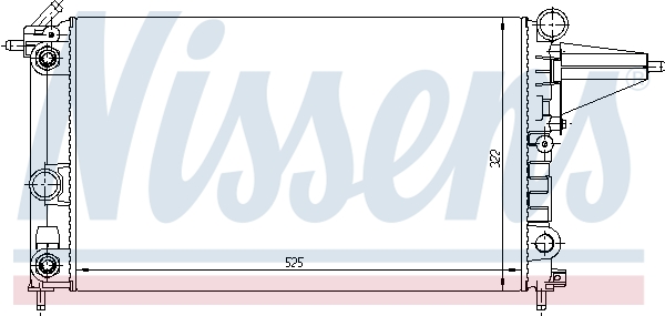 NISSENS 63225 Radiatore, Raffreddamento motore