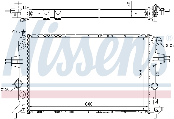 NISSENS 63249A Radiatore, Raffreddamento motore-Radiatore, Raffreddamento motore-Ricambi Euro