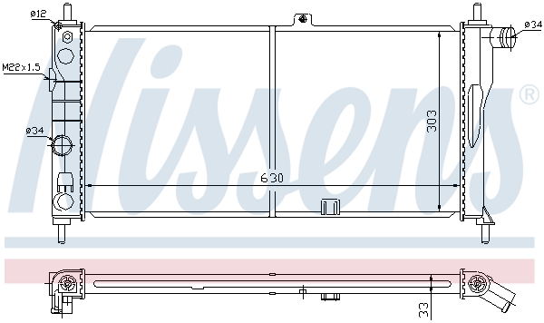 NISSENS 632741 Radiatore, Raffreddamento motore