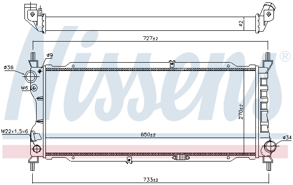 NISSENS 63286A Radiatore, Raffreddamento motore