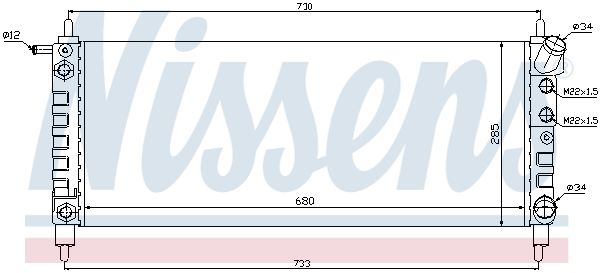 NISSENS 63298 Radiatore, Raffreddamento motore