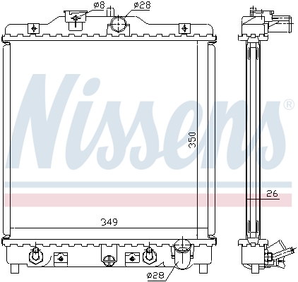 NISSENS 633081 Radiatore, Raffreddamento motore-Radiatore, Raffreddamento motore-Ricambi Euro