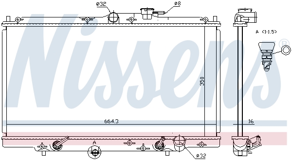 NISSENS 633141 Radiatore, Raffreddamento motore