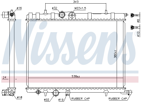 NISSENS 63502A Radiatore, Raffreddamento motore