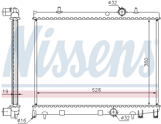 NISSENS 63504 Radiatore, Raffreddamento motore