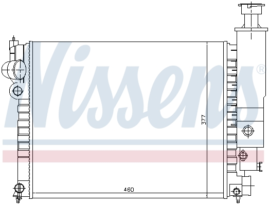 NISSENS 63524 Radiatore, Raffreddamento motore-Radiatore, Raffreddamento motore-Ricambi Euro