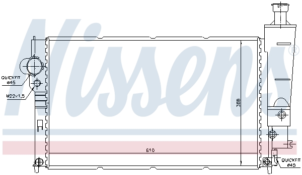 NISSENS 63545 Radiatore, Raffreddamento motore