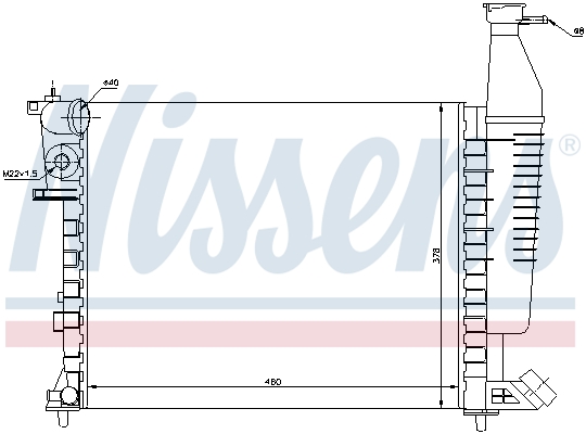 NISSENS 63546 Radiatore, Raffreddamento motore-Radiatore, Raffreddamento motore-Ricambi Euro