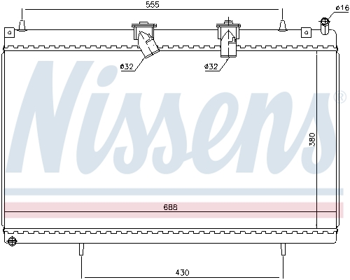 NISSENS 636003 Radiatore, Raffreddamento motore