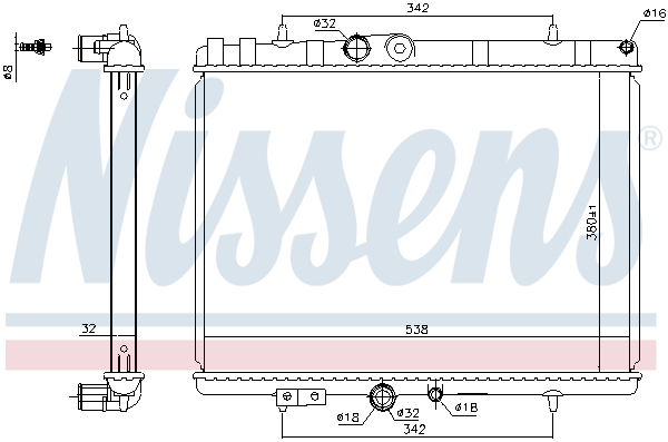 NISSENS 636039 Radiatore, Raffreddamento motore