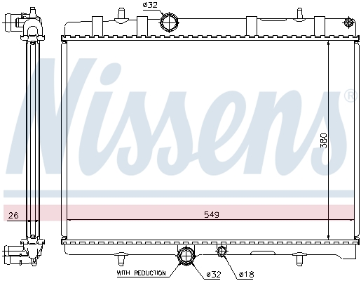 NISSENS 63607A Radiatore, Raffreddamento motore