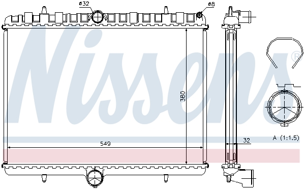 NISSENS 63621A Radiatore, Raffreddamento motore