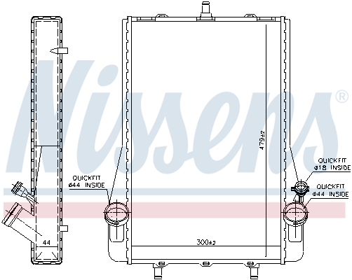 NISSENS 63624 Radiatore, Raffreddamento motore