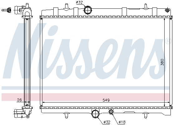 NISSENS 63689A Radiatore, Raffreddamento motore