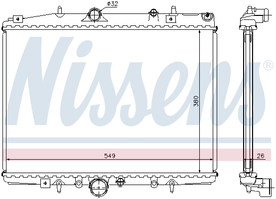 NISSENS 63705A Radiatore, Raffreddamento motore