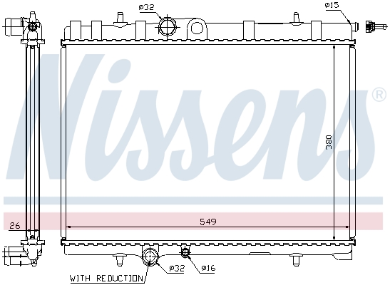 NISSENS 63744A Radiatore, Raffreddamento motore