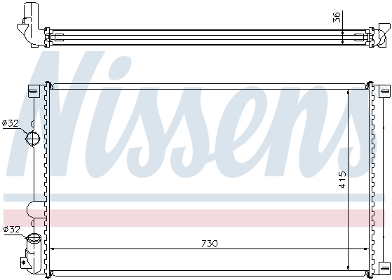 NISSENS 63761 Radiatore, Raffreddamento motore