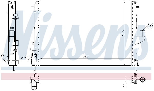 NISSENS 637613 Radiatore, Raffreddamento motore