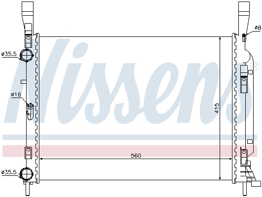 NISSENS 637628 Radiatore, Raffreddamento motore