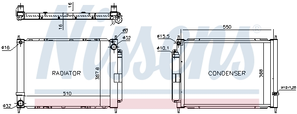 NISSENS 637636 Gruppo raffreddamento