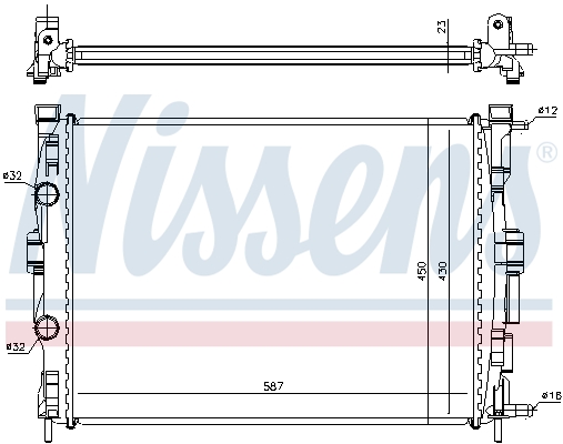 NISSENS 63764 Radiatore, Raffreddamento motore-Radiatore, Raffreddamento motore-Ricambi Euro