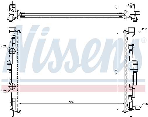 NISSENS 63765A Radiatore, Raffreddamento motore