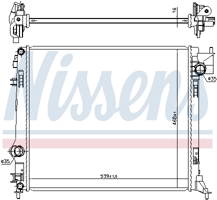 NISSENS 637663 Radiatore, Raffreddamento motore