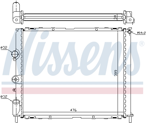 NISSENS 63768 Radiatore, Raffreddamento motore-Radiatore, Raffreddamento motore-Ricambi Euro