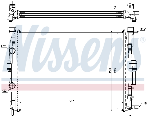 NISSENS 63769 Radiatore, Raffreddamento motore