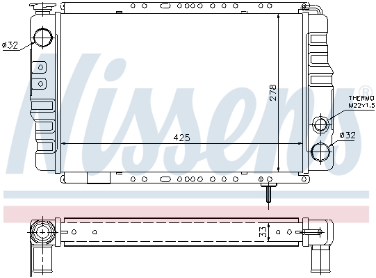 NISSENS 63770 Radiatore, Raffreddamento motore