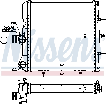 NISSENS 637774 Radiatore, Raffreddamento motore-Radiatore, Raffreddamento motore-Ricambi Euro