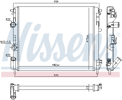 NISSENS 637931 Radiatore, Raffreddamento motore-Radiatore, Raffreddamento motore-Ricambi Euro