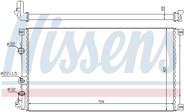 NISSENS 63812A Radiatore, Raffreddamento motore