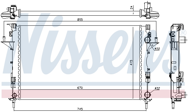 NISSENS 63813 Radiatore, Raffreddamento motore