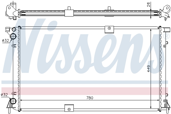 NISSENS 63818A Radiatore, Raffreddamento motore-Radiatore, Raffreddamento motore-Ricambi Euro