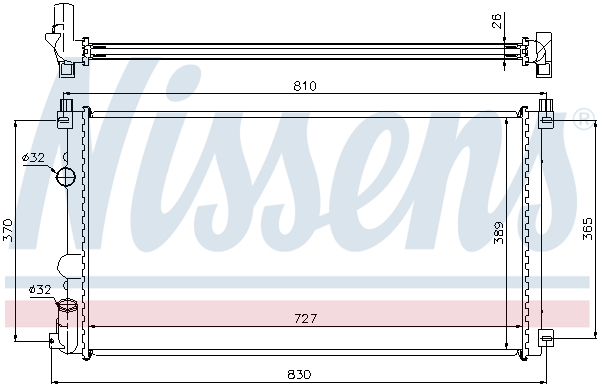 NISSENS 63824A Radiatore, Raffreddamento motore