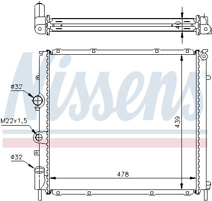 NISSENS 63854A Radiatore, Raffreddamento motore