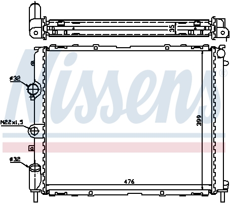 NISSENS 63855A Radiatore, Raffreddamento motore