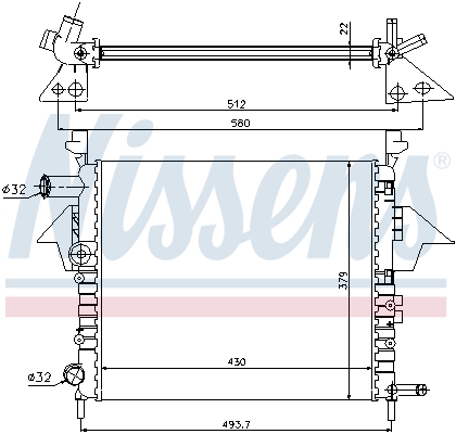 NISSENS 63856 Radiatore, Raffreddamento motore