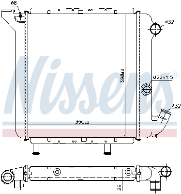 NISSENS 63869 Radiatore, Raffreddamento motore-Radiatore, Raffreddamento motore-Ricambi Euro