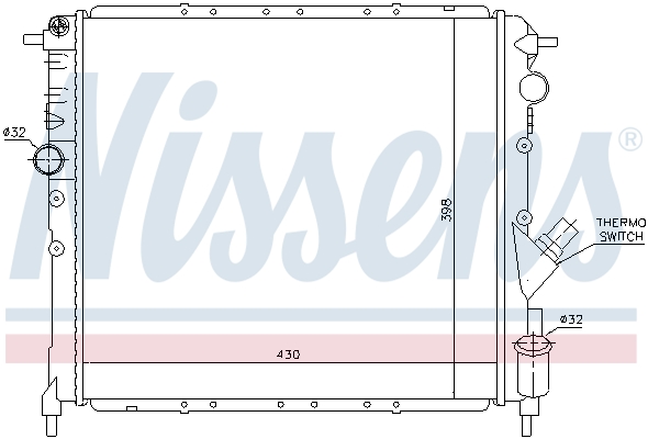 NISSENS 63878 Radiatore, Raffreddamento motore