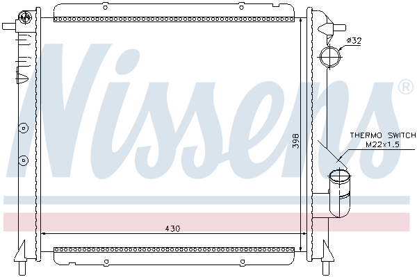 NISSENS 63892 Radiatore, Raffreddamento motore