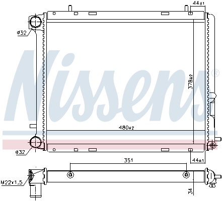 NISSENS 63906 Radiatore, Raffreddamento motore-Radiatore, Raffreddamento motore-Ricambi Euro