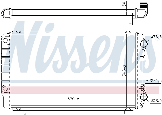 NISSENS 63912A Radiatore, Raffreddamento motore