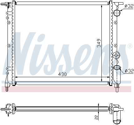 NISSENS 63919 Radiatore, Raffreddamento motore-Radiatore, Raffreddamento motore-Ricambi Euro