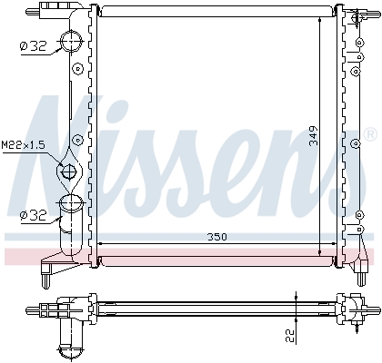 NISSENS 639261 Radiatore, Raffreddamento motore-Radiatore, Raffreddamento motore-Ricambi Euro